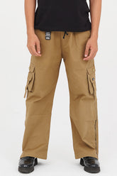 Men's Beige Cotton Cargo Pant - CrossFitters