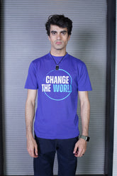 Men's Bright Blue Cotton T-Shirt - CrossFitters