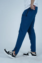 Men's Classic Blue Cotton Jogger Pants - CrossFitters