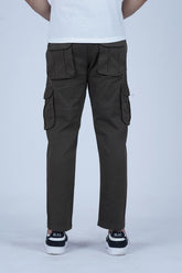 Men's Dark Gray Cotton Cargo Pant - CrossFitters