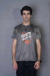 Men's Gray Polyester T-Shirt - CrossFitters