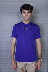 Men's Indigo Blue Polyester T-Shirt - CrossFitters