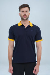 Men's Navy Cotton Polo Shirt - CrossFitters