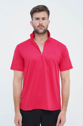 Men's Red Polyester Polo Shirt - CrossFitters