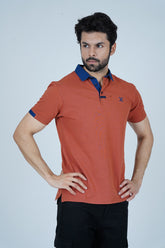 Men's Rust Cotton Polo Shirt - CrossFitters