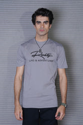 Men's Silver Grey Cotton T-Shirt - CrossFitters