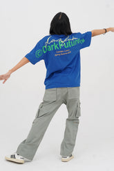 Unisex Blue Cotton Oversized T-Shirt - CrossFitters
