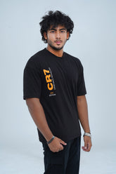 Unisex CR7 Black Cotton Oversized T-Shirt - CrossFitters