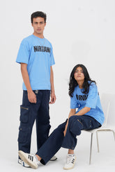 Unisex Denim Blue Oversized T-Shirt - CrossFitters