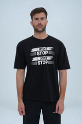 Unisex Jet Black Cotton Oversized T-Shirt - CrossFitters