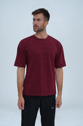 Unisex Maroon Cotton Oversized T-Shirt - CrossFitters