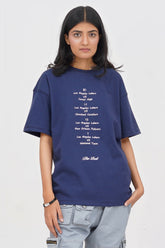 Unisex Navy Blue Cotton Oversized T-Shirt - CrossFitters