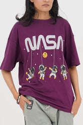 Unisex Plum Cotton Oversized T-Shirt - CrossFitters