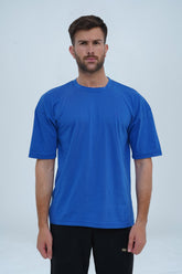 Unisex Royal Blue Cotton Oversized T-Shirt - CrossFitters