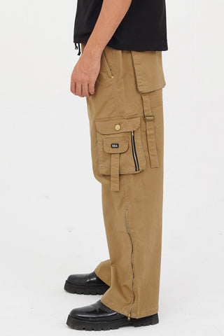 Men's Beige Cotton Cargo Pant - CrossFitters