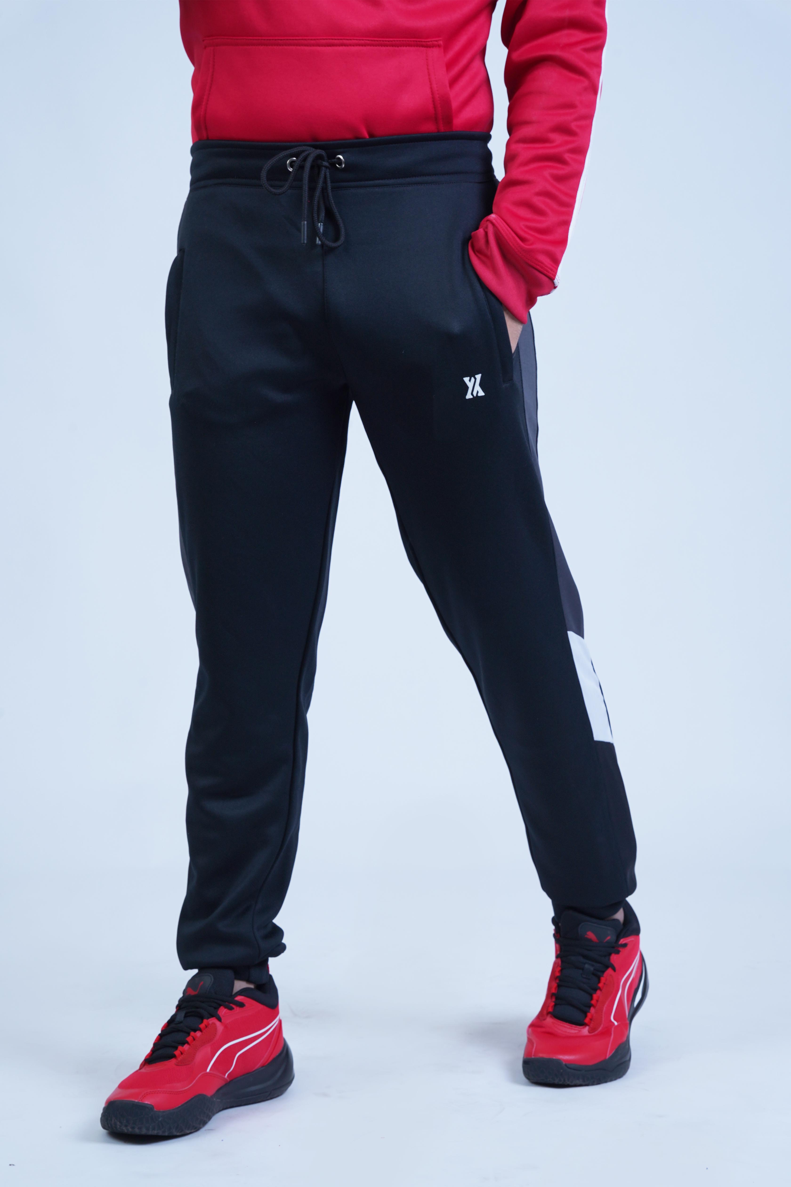 Men's Black Cotton Jogger Pants - CrossFitters