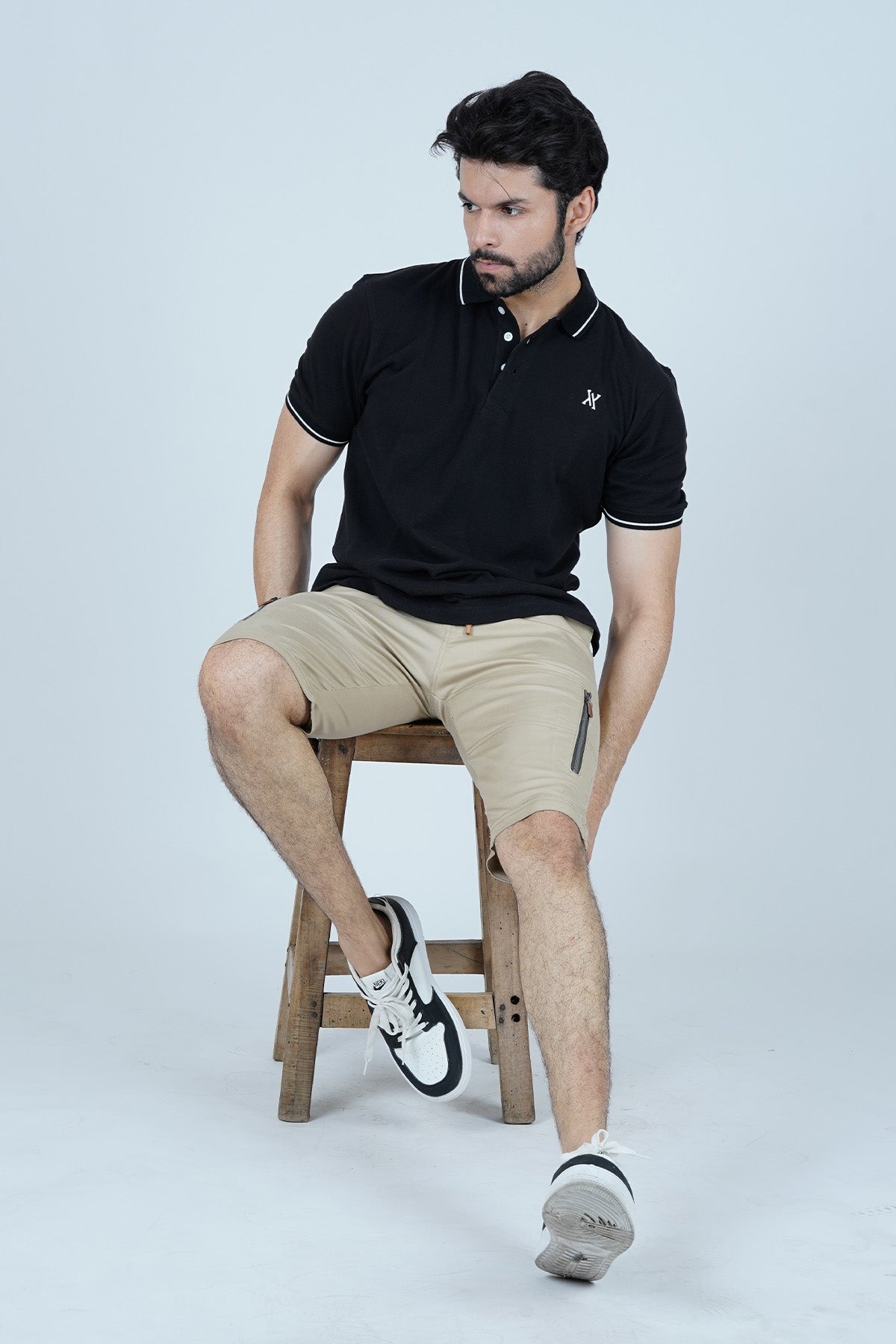 Men's Black Cotton Polo Shirt - CrossFitters