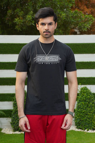 Men's Black Cotton T-Shirt - CrossFitters