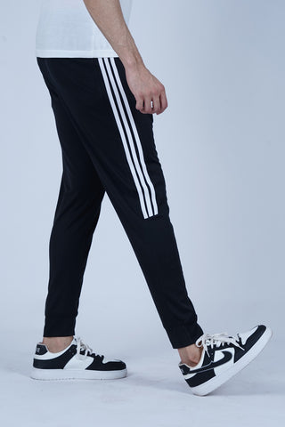 Men's Black Polyester Joggers Pant - CrossFitters