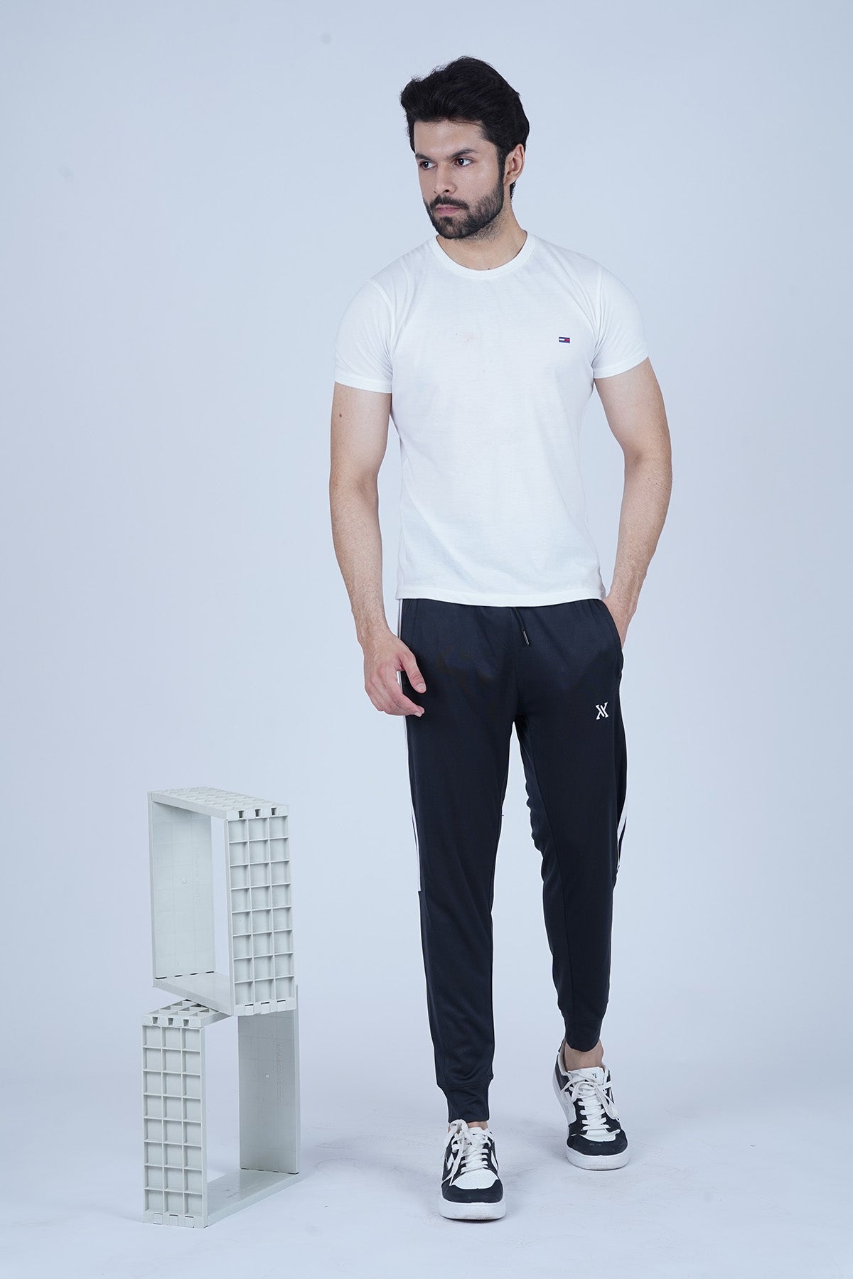 Men's Black Polyester Joggers Pant - CrossFitters