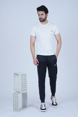 Men's Black Polyester Joggers Pant - CrossFitters
