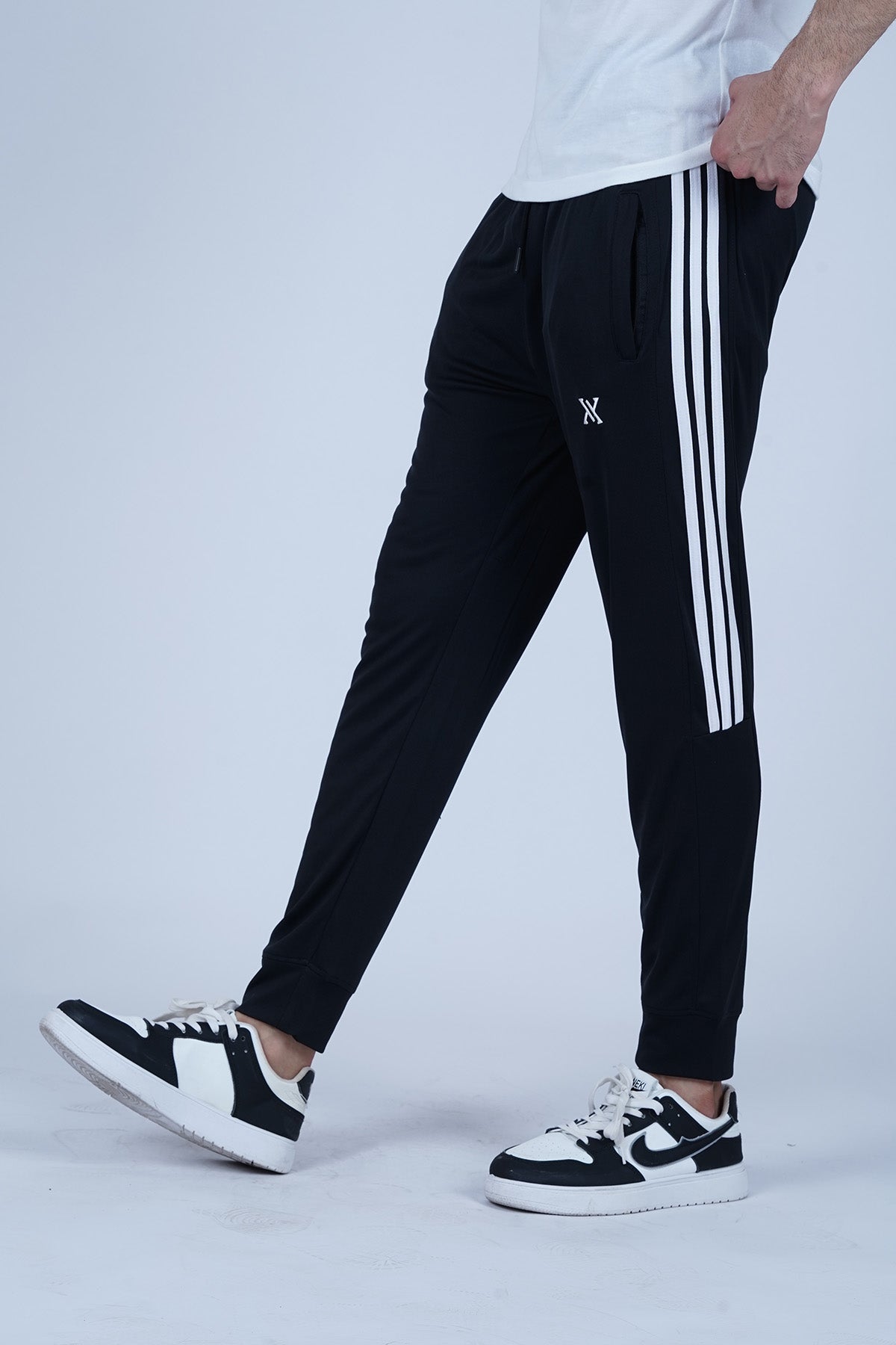 Men's Black Polyester Joggers Pant - CrossFitters