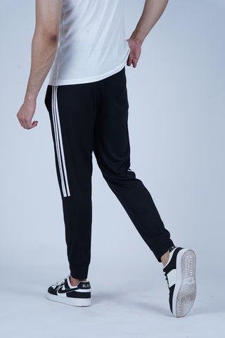 Men's Black Polyester Joggers Pant - CrossFitters