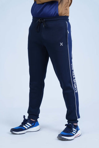 Men's Blue Cotton Jogger Pants - CrossFitters