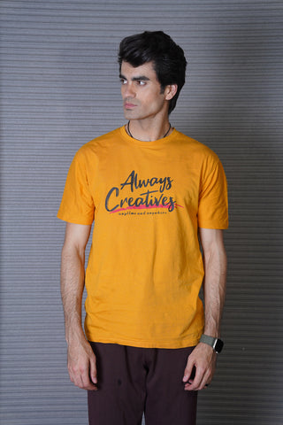 Men's Bright Gold Cotton T-Shirt - CrossFitters
