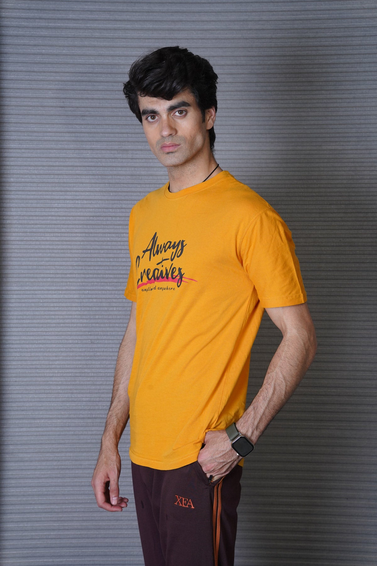 Men's Bright Gold Cotton T-Shirt - CrossFitters