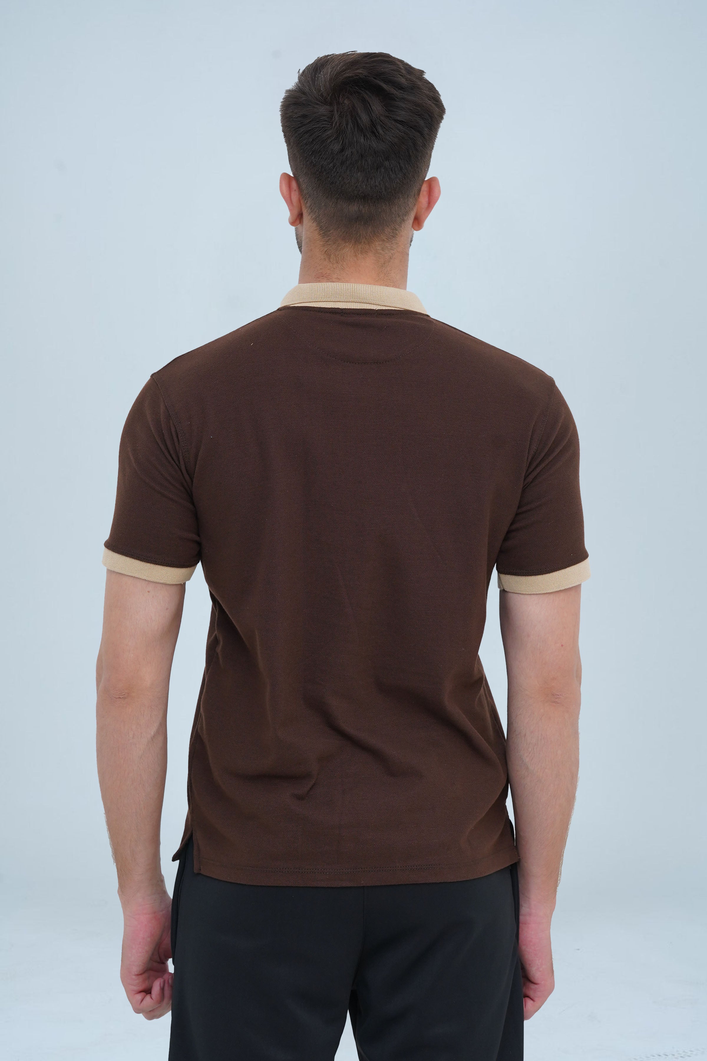 Men's Brown Cotton Polo Shirt - CrossFitters