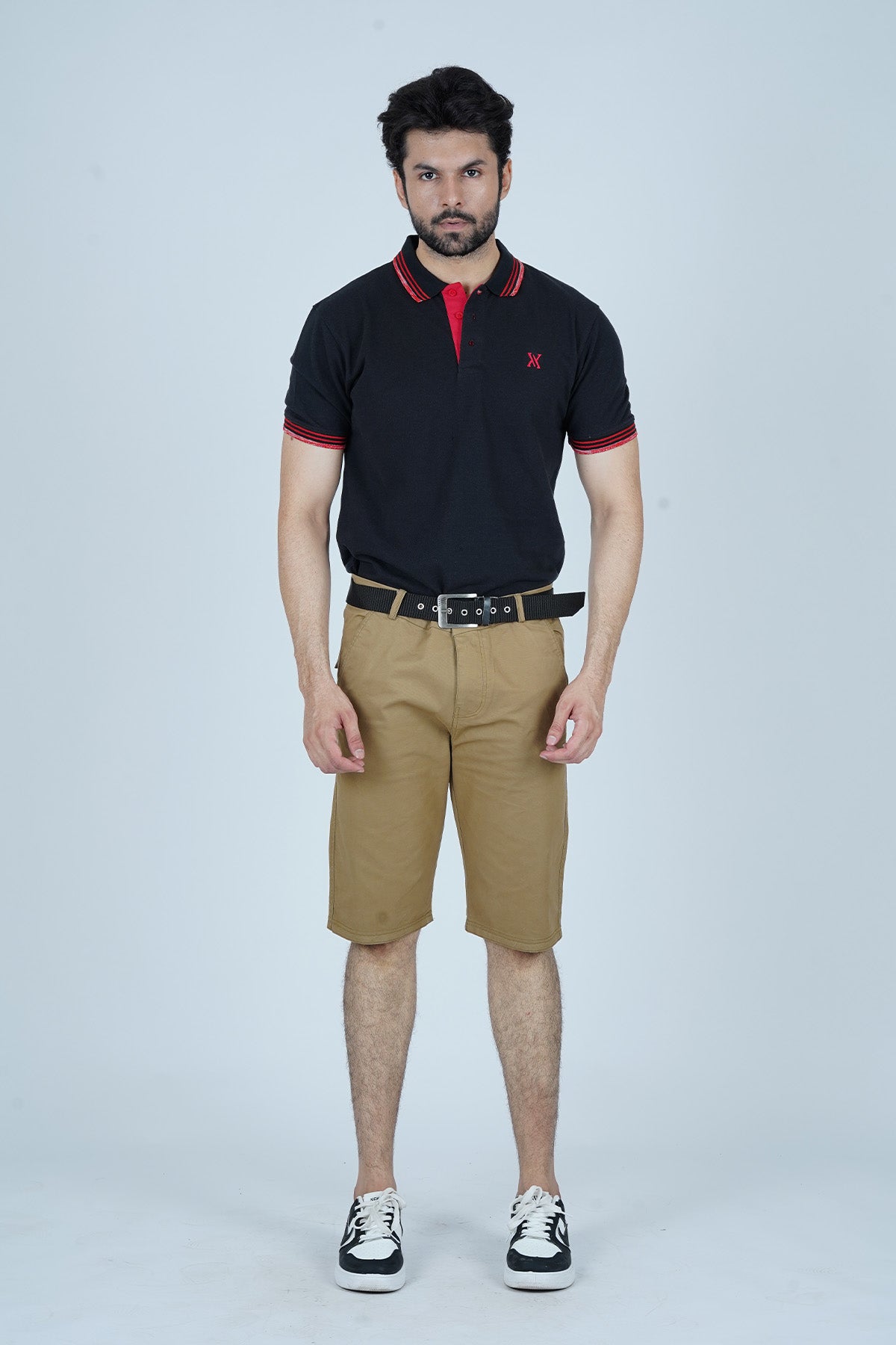 Men's Chic Black Cotton Polo Shirt - CrossFitters