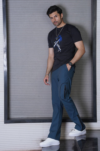 Men's Chic Black Cotton T-Shirt - CrossFitters