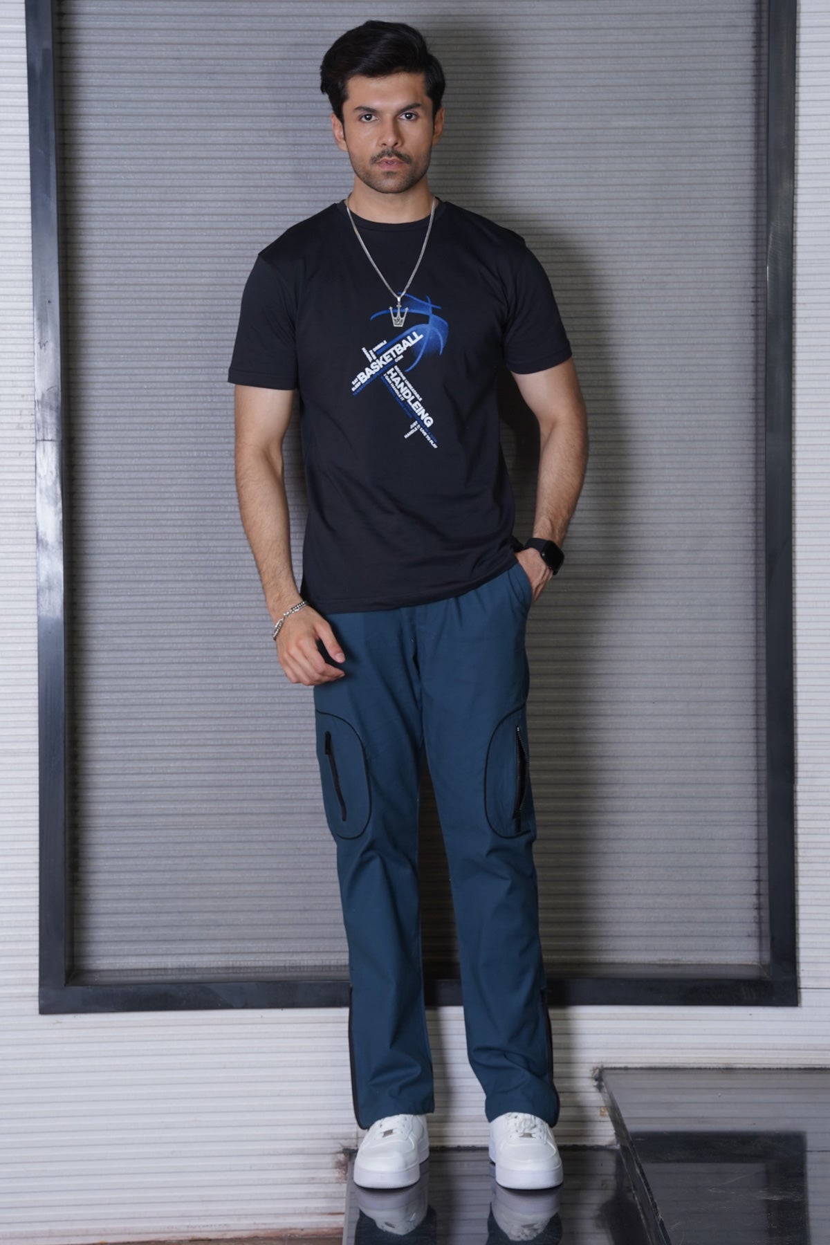 Men's Chic Black Cotton T-Shirt - CrossFitters