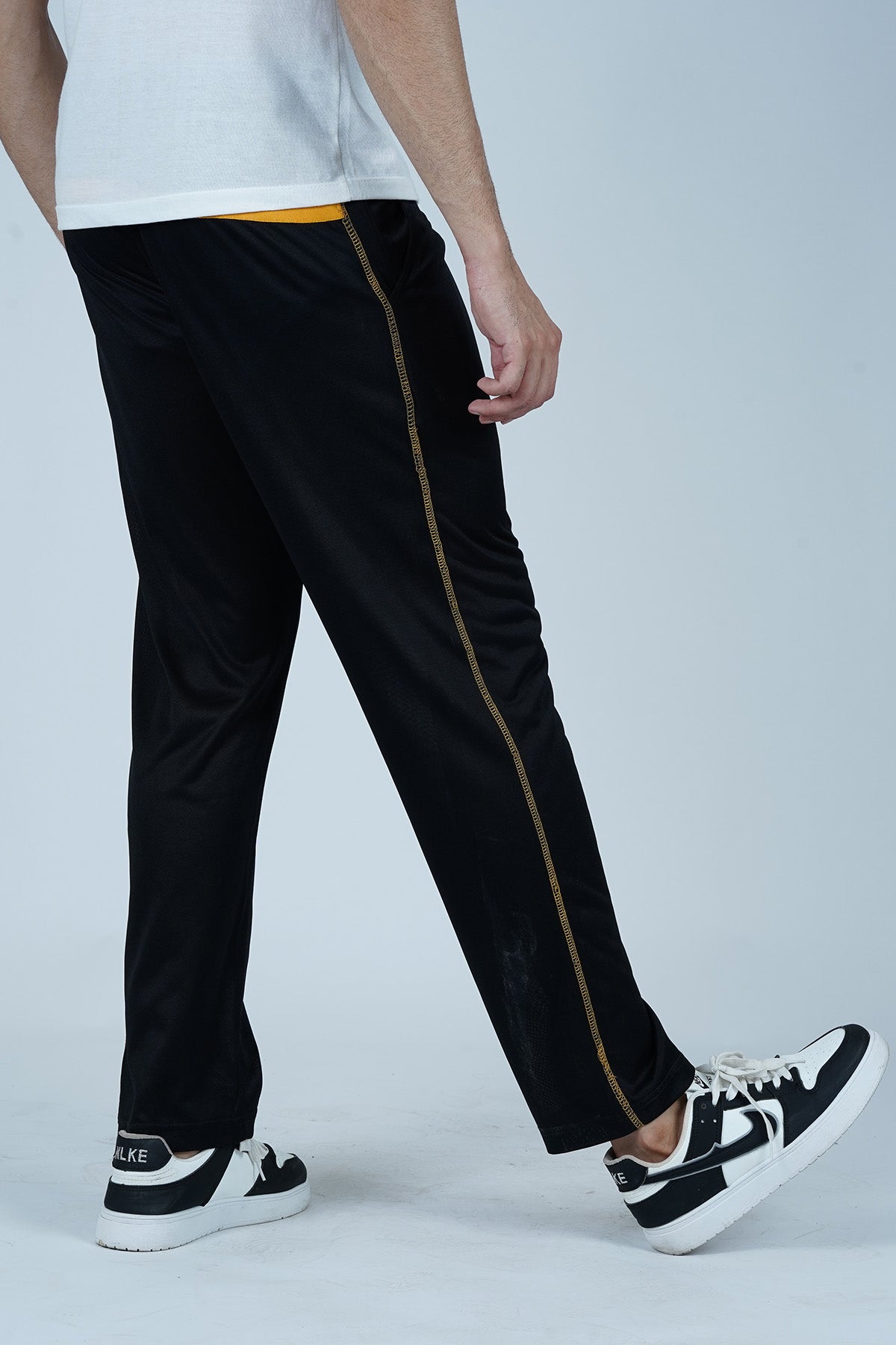 Men's Classic Black Polyester Trouser - CrossFitters