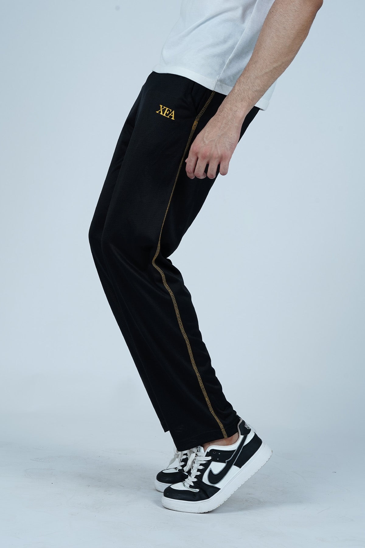 Men's Classic Black Polyester Trouser - CrossFitters