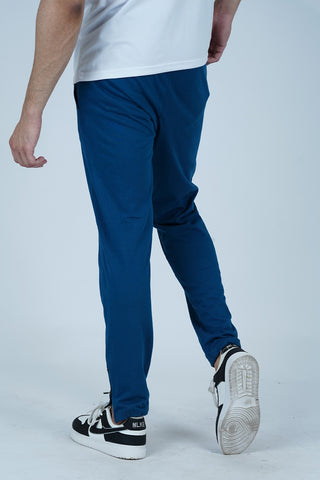 Men's Classic Blue Cotton Jogger Pants - CrossFitters