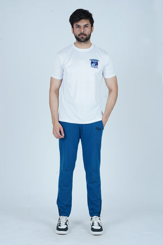 Men's Classic Blue Cotton Jogger Pants - CrossFitters