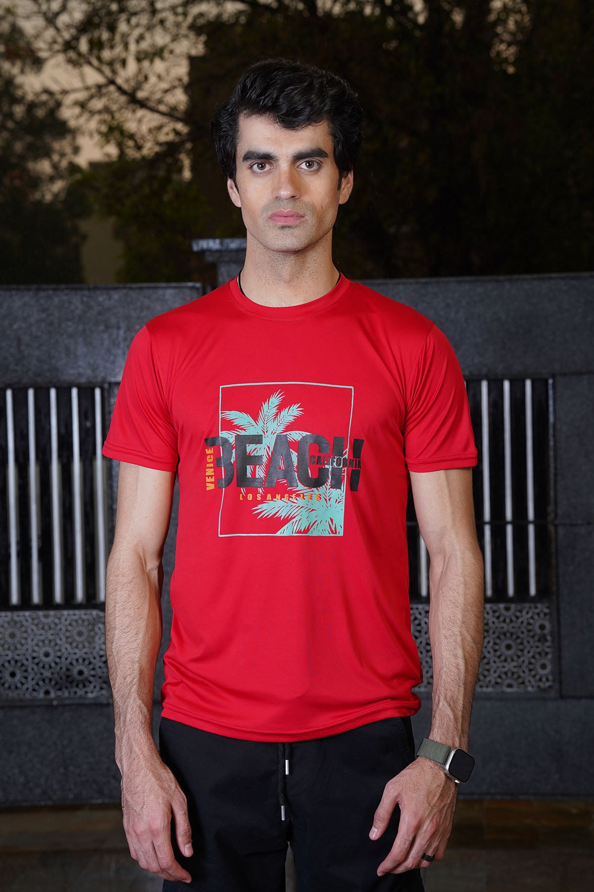 Men's Classic Red Polyester T-Shirt - CrossFitters