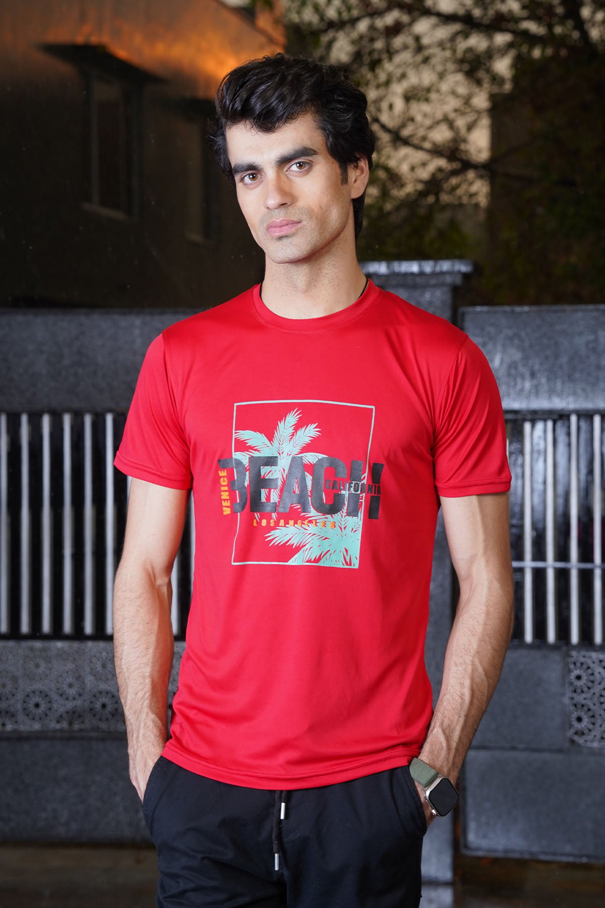 Men's Classic Red Polyester T-Shirt - CrossFitters