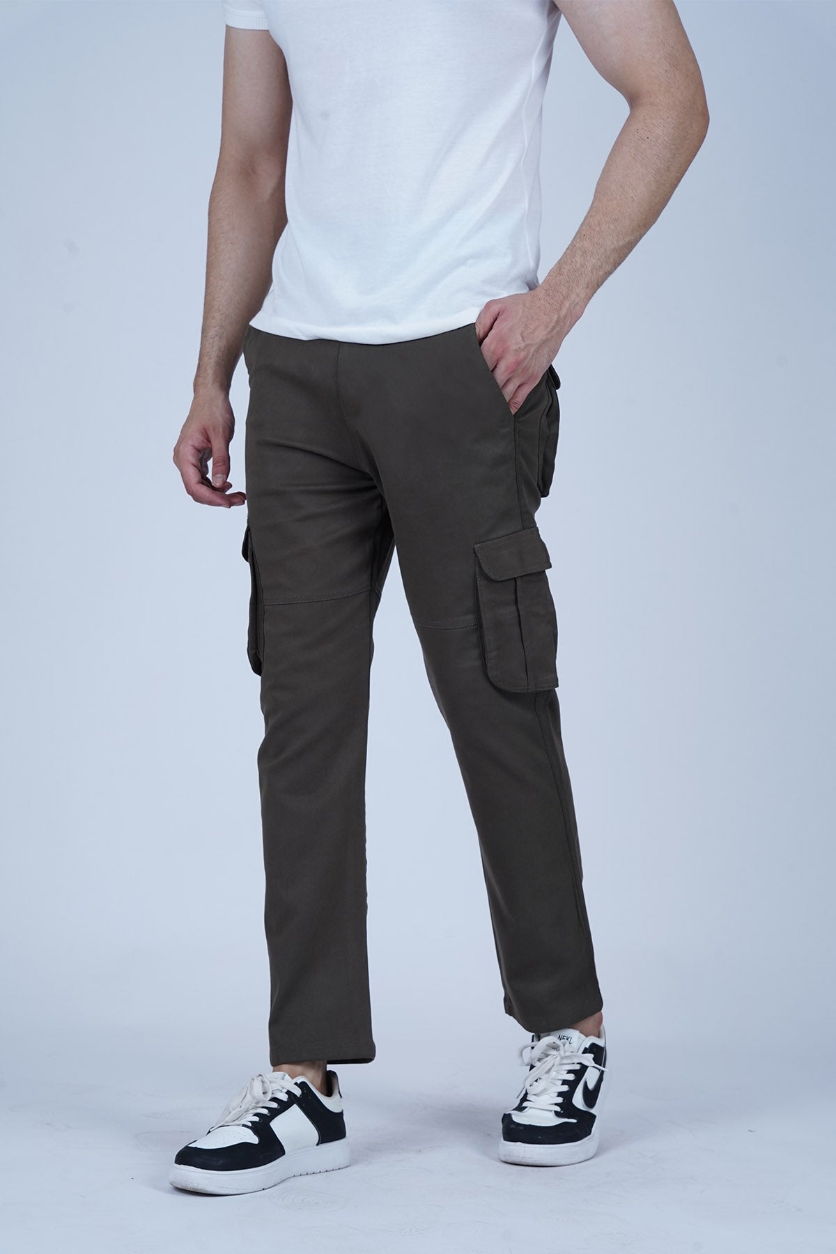 Men's Dark Gray Cotton Cargo Pant - CrossFitters