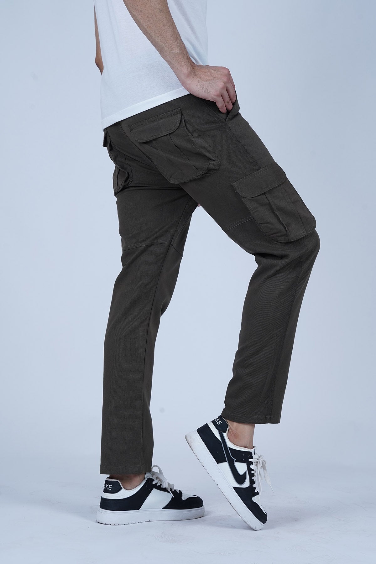 Men's Dark Gray Cotton Cargo Pant - CrossFitters