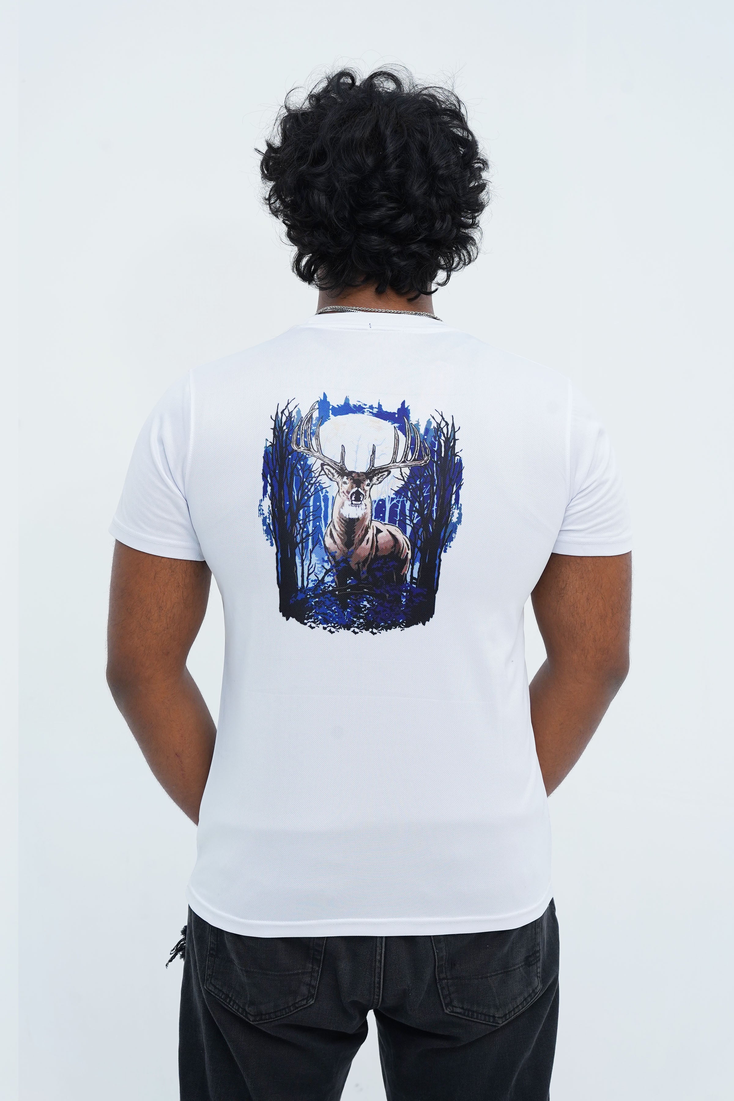 Men's Deer White Polyester T-Shirt - CrossFitters