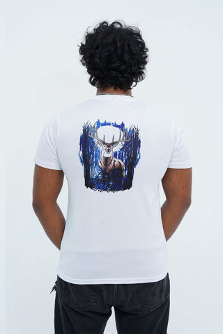 Men's Deer White Polyester T-Shirt - CrossFitters