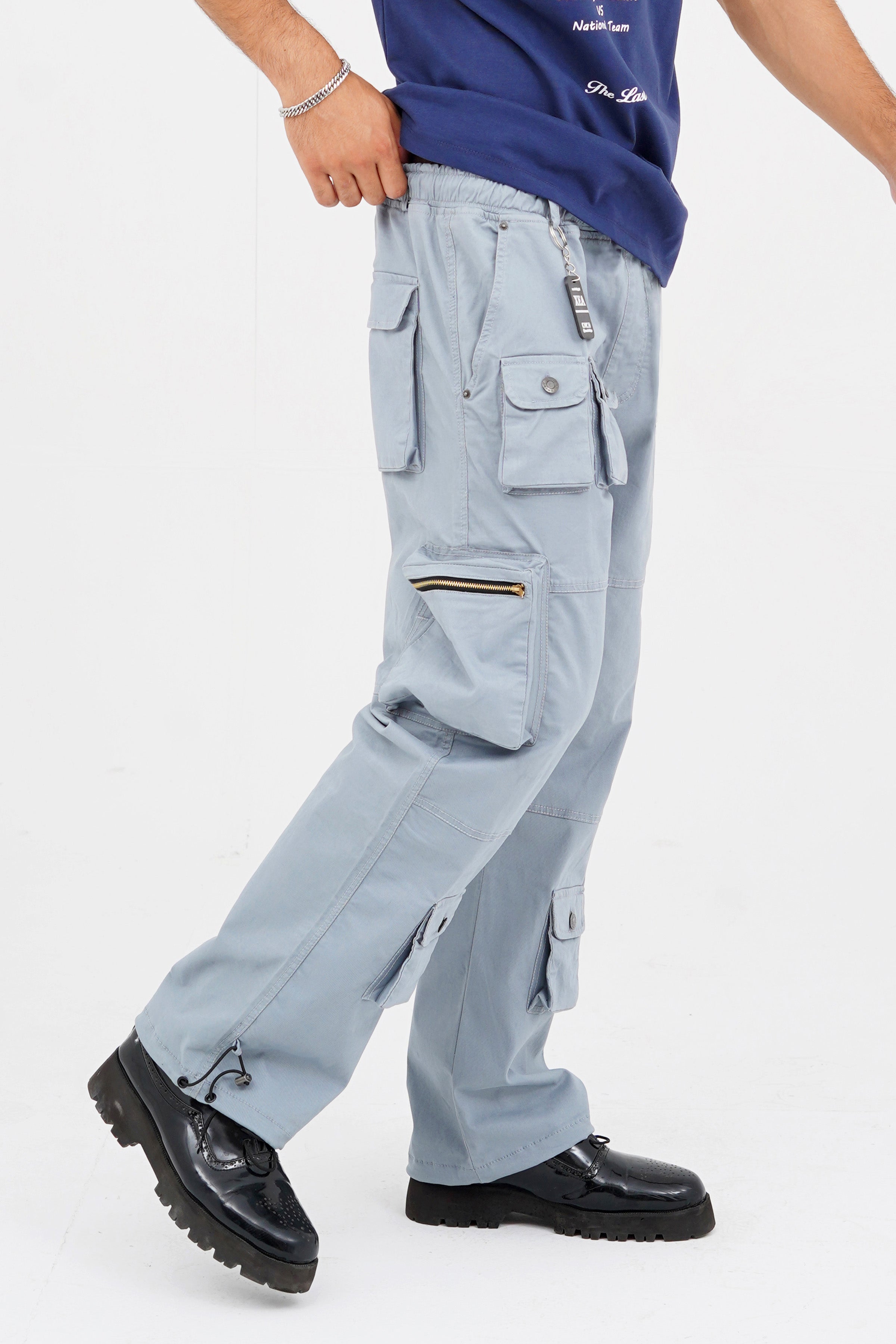 Men's Demin Blue Cotton Cargo  - CrossFitters