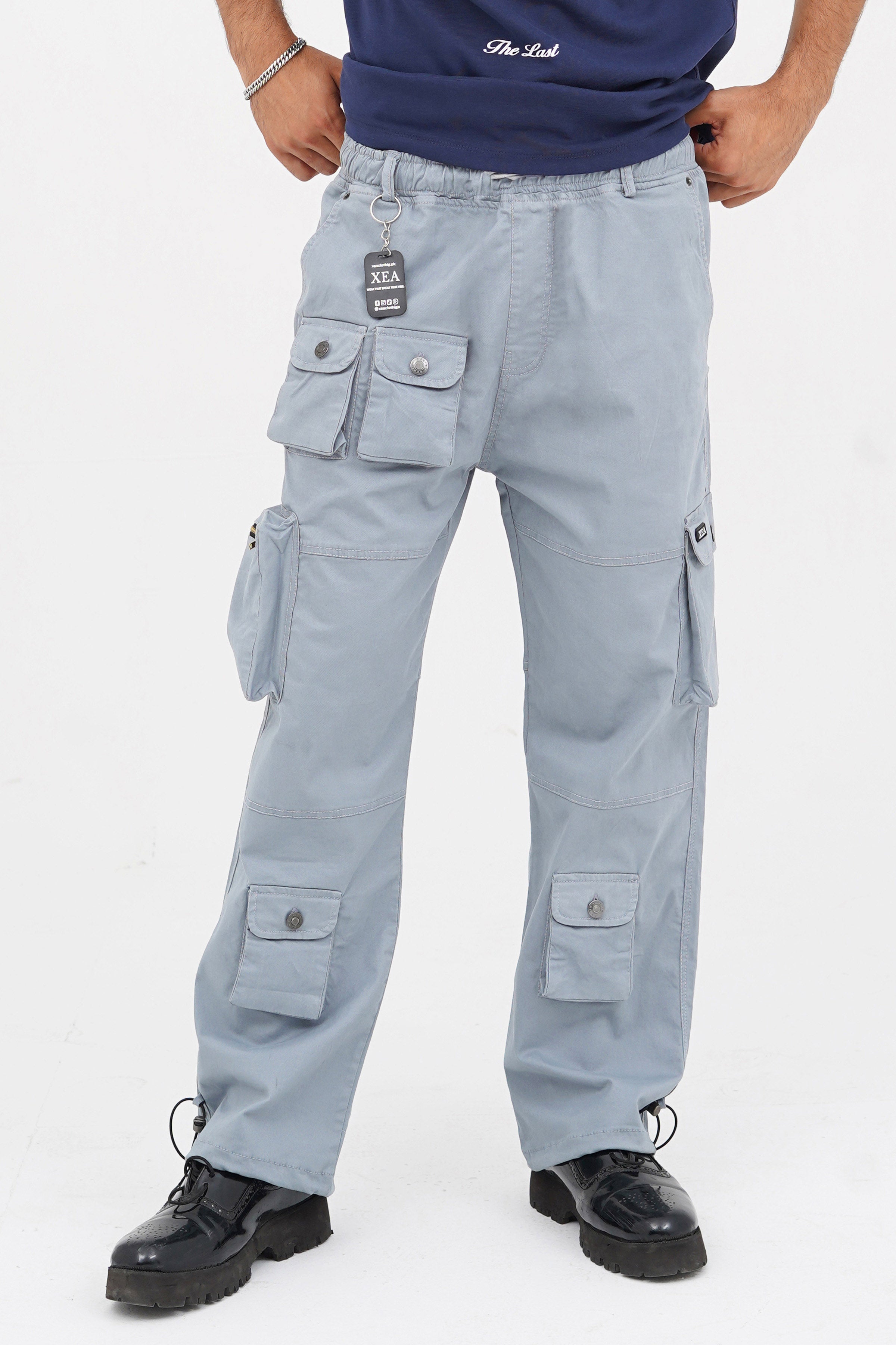 Men's Demin Blue Cotton Cargo  - CrossFitters