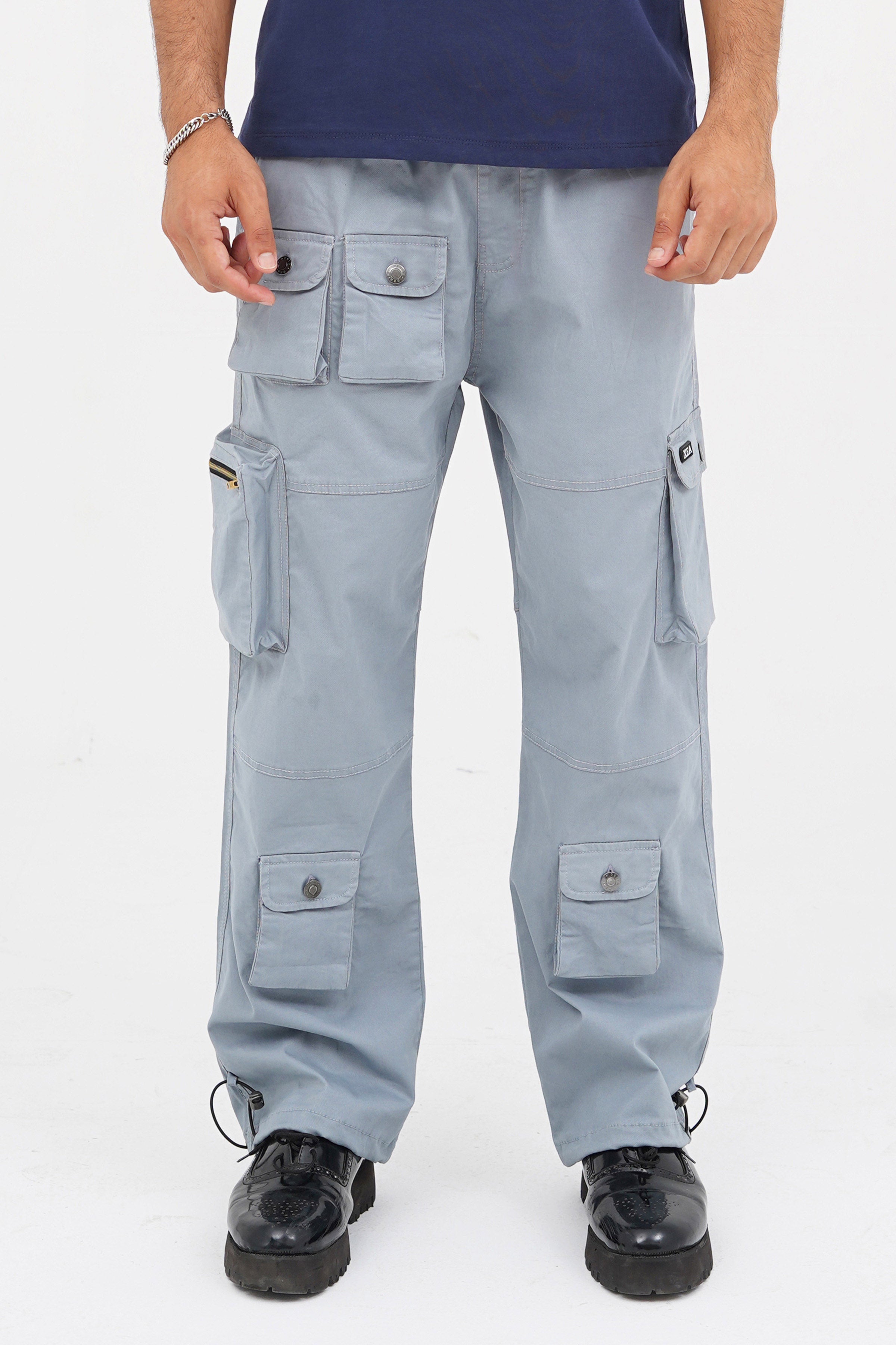 Men's Demin Blue Cotton Cargo  - CrossFitters