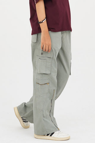 Men's Gray Cotton Cargo Pant - CrossFitters