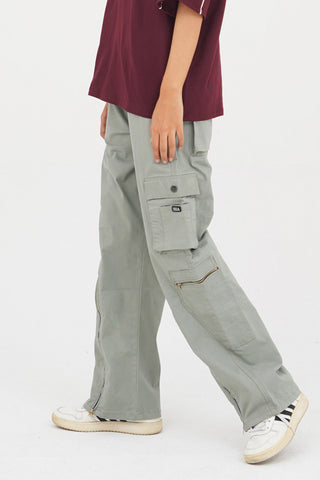 Men's Gray Cotton Cargo Pant - CrossFitters