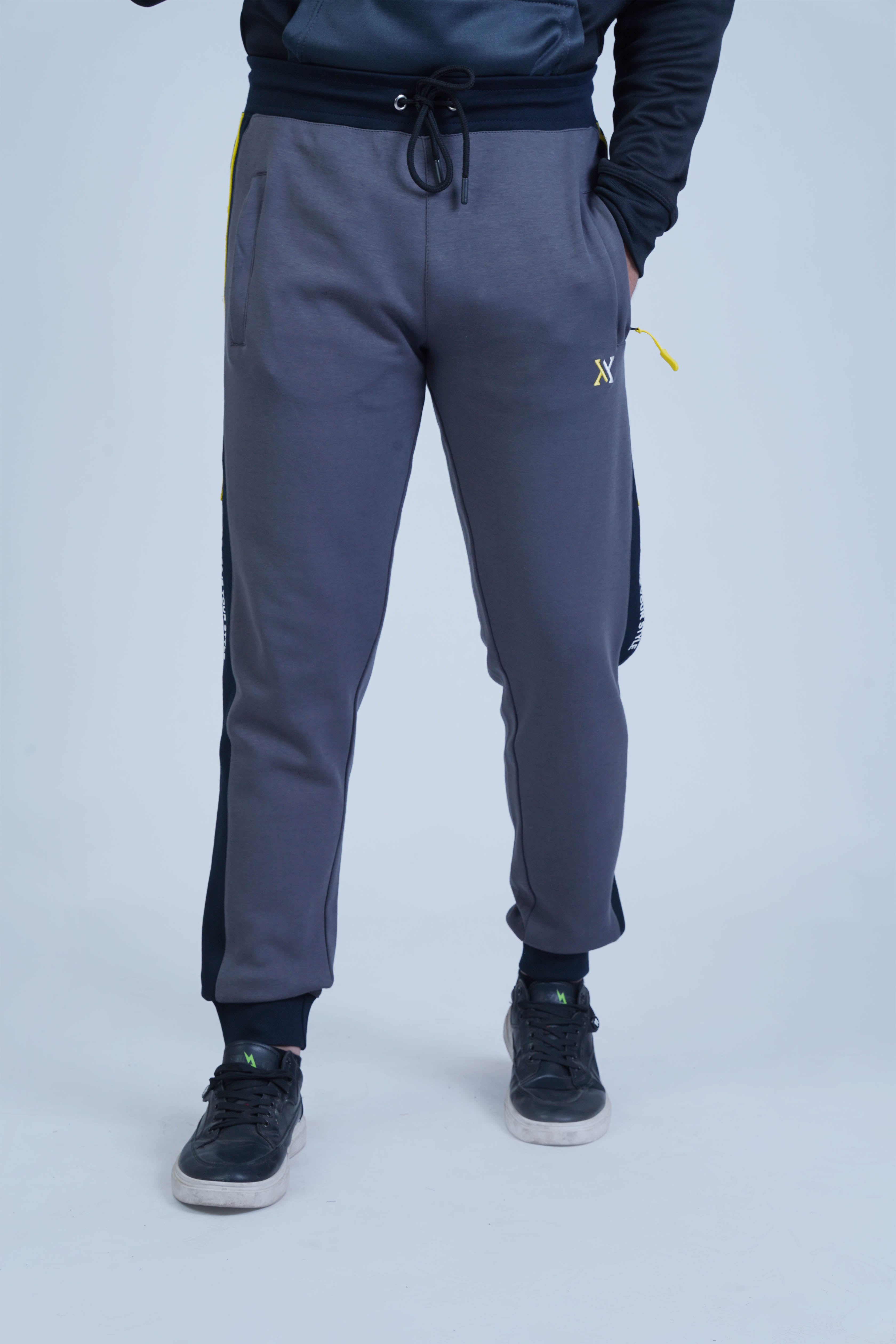 Men's Gray Cotton Jogger Pants - CrossFitters